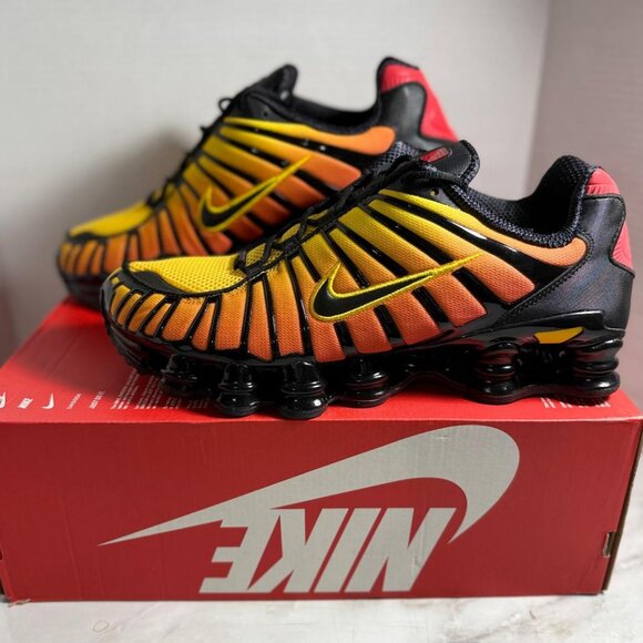 Nike Shox TL Shoes Black University Red Amarillo AV3595-004 Sz:12 | NWB no lid - Picture 6 of 11